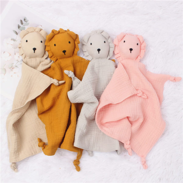 Baby Blanket Kids Sleep Toy Soothe Appease Towel Bibs Newborn Sleeping Dolls Baby Cotton Muslin Comforter Blanket 1