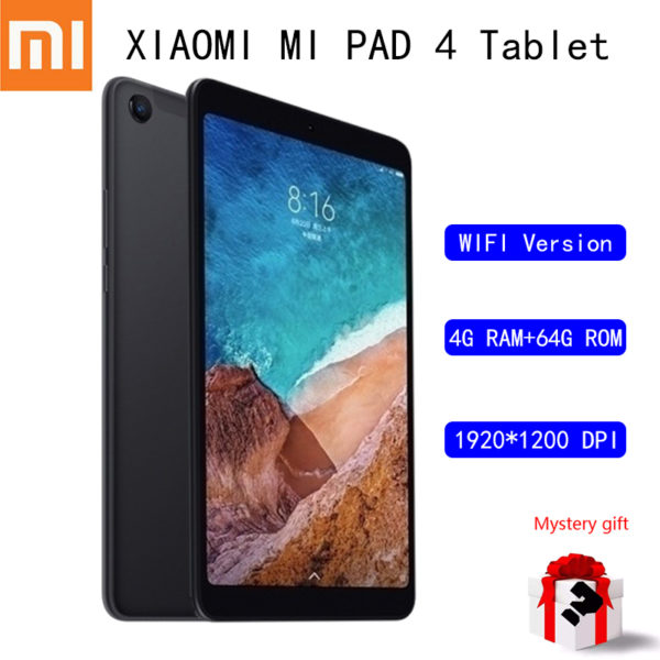 Xiaomi Tablet MI PAD 4 8 Inch Android WIFI Tablet 4GB RAM 64GB ROM Tablets HD 1920*1200 Type-C 6000mAh Android Teclast 1