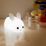 Rabbit Night Light Silicone Dimmable Touch Sleeping Lights USB Rechargeable Children's Night Lamp RGB Remote Cute Feeding Lamps 5