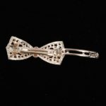 Delysia King Women Trendy Pearl Bow Hair Accessories Girls High-grade Grace Temperament Crystal Inlay Horsetail Clip 6