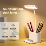 Rechargeable Led Table Lamp Touch Dimmable Flexible Desk Lamp Eye Protection Reading Light For Kid With Phone Hoder Pen Holder 4