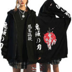 Demon Slayer Anime Harajuku Hoodies Women Rengoku Kyoujurou Zip Hoodies Aesthetic Clothes Kimetsu No Yaiba Mugen Train Sweatshir 3