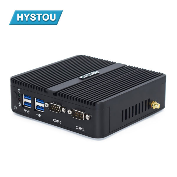 Low power Fanless Office Mini PC Intel Celeron J4125 Windows 10 Barebone 2*LAN HDMI VGA 2*rs232 Com Protable HTPC Server PC Wifi 2