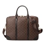 Printed Leather Business Briefcase Men/Women Messenger Bag 14/16 inches Laptop Shoulder Bag Crossbody Bags Computer Handbag 4