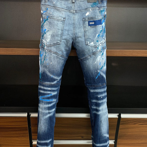 DSQ PHANTOM TURTLE 2021 New Slim Fit Jeans Men Basic Casual Denim Trousers Plus Size Brand Clothing DSQ373 2