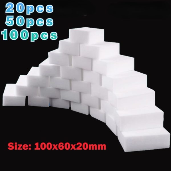 20pcs/50pcs/100 pcs Nano sponge magic wipe sponge eraser kitchen bathroom cleaning eraser dish car office cleaning sponge block 1