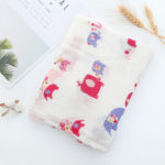 Ready stock 120*110cm newborn organic cotton bamboo baby blanket muslin swaddle wrap feeding burpy towel muslin big diaper 4