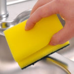 5pcs Water Absorb Reusable Washing Scouring Soft Double Sided Home Kitchen Oil Remove Cleaning Sponge 5