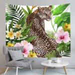 Mysterious Forest Tapestry Psychedelic Animal Print Tapestry Wall Hanging Home Bedroom Living Room Wall Bedroom Decoration 6