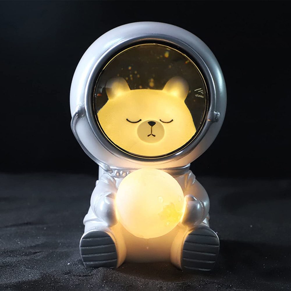 LED Night Light Nursery Astronaut Moon Lamps Little Night Light Star Light Desktop Decoration Light Birthday Gift 3