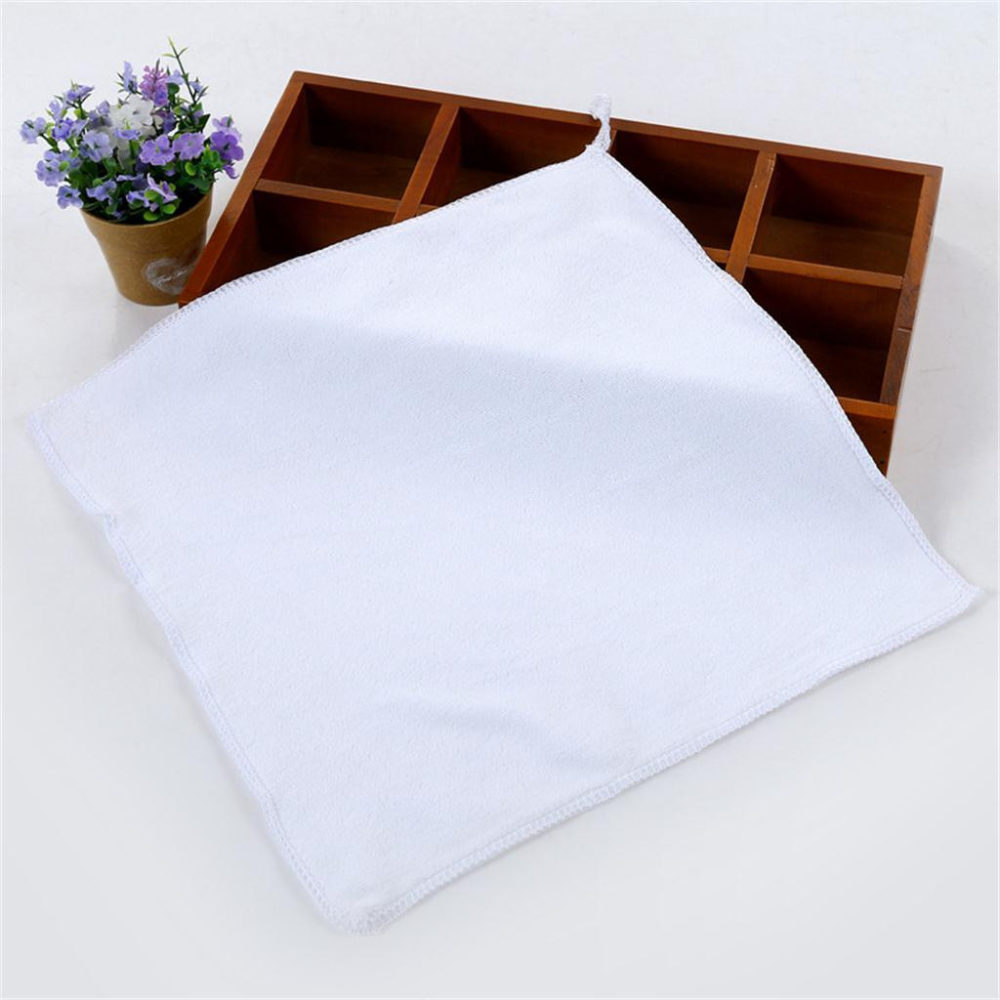 10PC White Ultra Soft Microfiber Fabric Face Towel Hotel Bath Towel Wash Hand Towels Portable Terry Towel Multifunctional Towel 6