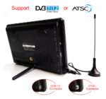 2021 Newest D7 7-Inch Digital And Analog Mini Small Car Tv Support Usb Tf Mp4 H.265 Ac3 Portable Tv Dvb-T2 Atsc Tdt 6