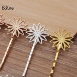 BoYuTe Custom Made (200 Pieces/Lot) 26MM Filigree Flower Hairpins Factory Supply Antique Diy Jewelry Accessories 5