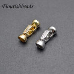 5x11mm High Quality Nickle Free Gold Plating CZ Beads Paved Clasp Connector for DIY Jewelry Making Accessories 30pcs/lot 1