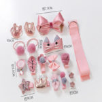 18 Pcs/set Hair Clip Set Cute Hair Accessories Girl Headwear Bow Flower Animal Hairpins Hair Band Cartoon Elastic Headdress 3