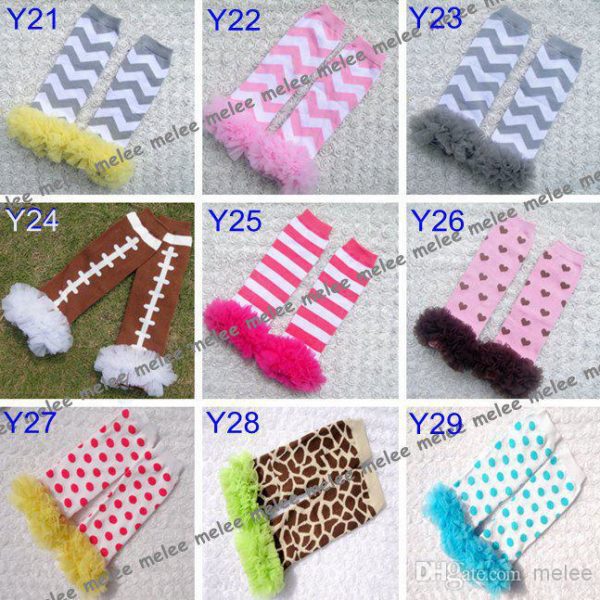 Infant leopard owl tutu leg warmers baby girls chevron ruffle leg warmers leggings 12pairs/lot 2