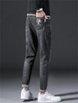 AAA+ Quality Spring Autumn New Embroidery Patterns Comfortable Youth Jeans Men's Stretch Casual Pants Size 28-38 5