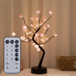 1PC LED Night Lights Mini Christmas Tree Table Lamp Copper Wire Garland Fairy String Lights For Home Bedroom Birthday Gifts 20 3