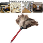 1 PC Anti-static Ostrich Natural Feather Brush Duster Dust Wooden Handle Cleaning Tool Household Furniturer Car Dust Cleaner 4