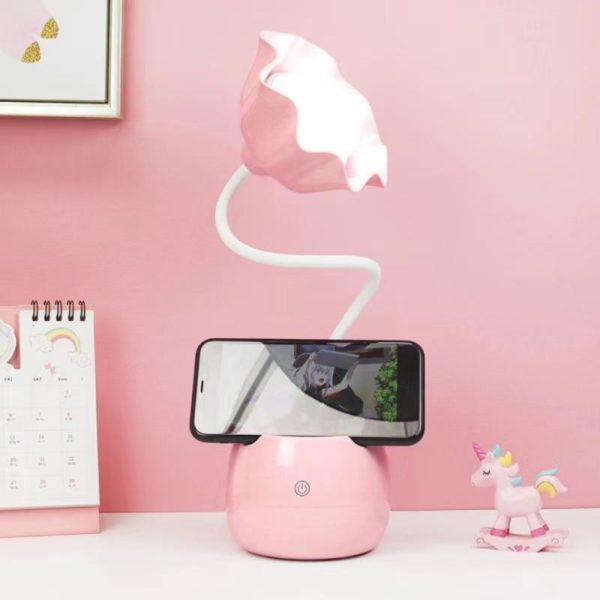 LED Desk Lamps USB Cable Powered Table Lamp Bendable LED Light Flower Kids Gift Lampe De Bureau Bedroom LightingTable Light 2