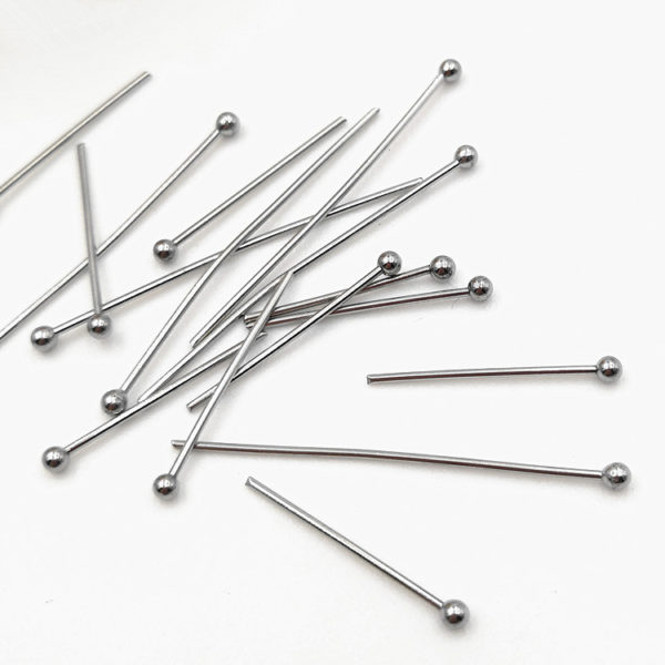 1000pcs 15-45mm Bead Head Pins Needles Beads Handmade for DIY Jewelry Making Accessories Earring Findings 1