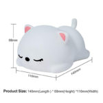 Touch Bedside Lamp Purr Cat Silicone Lighting Remote Control Kitten Nightlights USB Charging Led Lamps for Kids Baby Home Decor 6