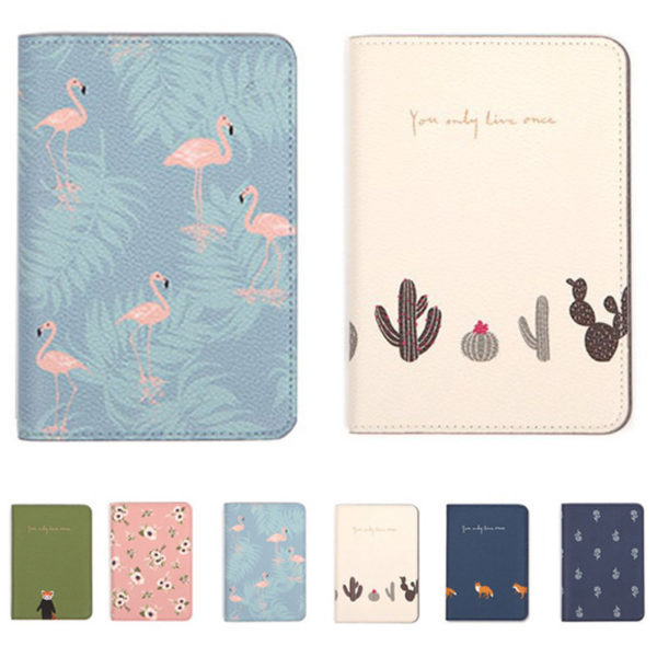 Passport Holder Wallet Flower Animal Passport Cover Bags Travel Women Credit Card Holder Wallet Tickets Case Organizer Bag 1