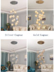 Modern loft living room chandelier home hotel kitchen lighting bedroom crystal ceiling chandelier lamps 4