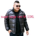 New Arrival Fashion Down Jacket Male Bright Face Super Large Thick Warm Short Coat Men Loose Casual Plus Size M-11XL 12XL 13XL 1