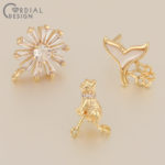 Cordial Design 30Pcs DIY Making/Jewelry Accessories/CZ Earrings Stud/Genuine Gold Plating/Jewelry Findings Components/Hand Made 2