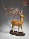 The Moral of Health and Happiness Copper Deer Statue Home Office Room Desktop Fengshui Decoration Collect Ornaments Gifts 3