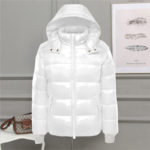 Large Size 6XL Women's Jacket Glossy Fashion White Coat Female Waterproof Clothing Autumn Winter Hooded Parkas Warm Outerwear 1