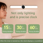 Table Lamp Clock LED Desk Lamp Study Reading MagneticTable Light USB Light Portable Stepless Dimming Office Bedroom Bedside Lamp 4