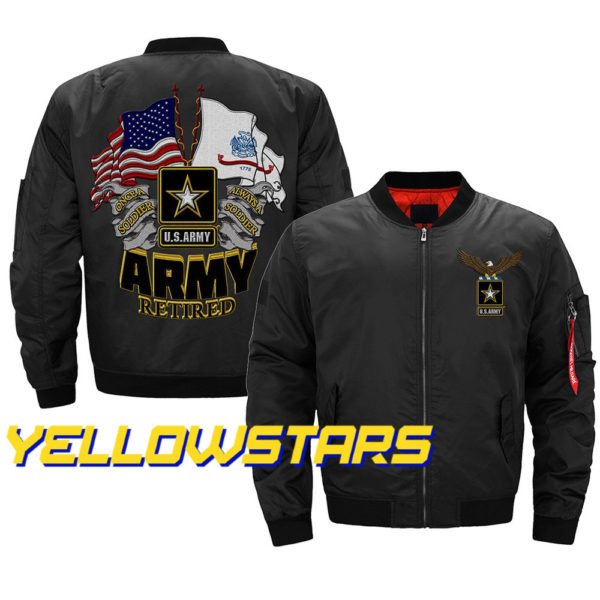 US Army Flying Eagle Print Fashionable Men's Outdoor Bomber Jacket 1