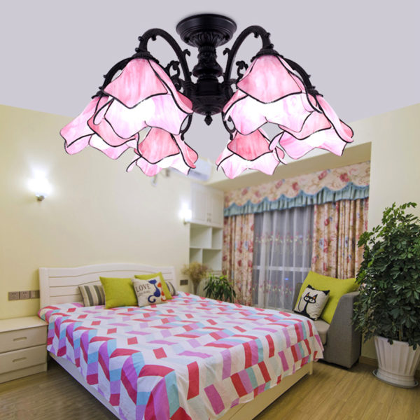 led e27 Mediterranean Iron Glass LED Lamp.LED Light.Ceiling Lights.LED Ceiling Light.Ceiling Lamp For Foyer Dinning Room Bedroom 2