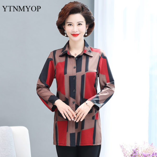 YTNMYOP Patchwork Fashion Women Blouse Loose Long Shirts Plus Size 5XL Ladies High Street Spring Clothing 2