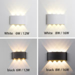 Nordic LED waterproof outdoor wall lamp IP65 Aluminum PIR Motion sensor wall light garden porch sconce AC110V/220V 2