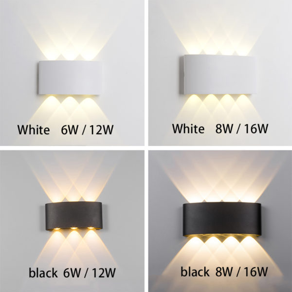 Nordic LED waterproof outdoor wall lamp IP65 Aluminum PIR Motion sensor wall light garden porch sconce AC110V/220V 2