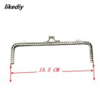 5 Pcs/Lot 5 Sizes Square Glossy Silver Basic Metal Purse Frame Kiss Clasp Lock DIY Bag Accessories 8.5/10.5/12.5/15.5/18CM 5