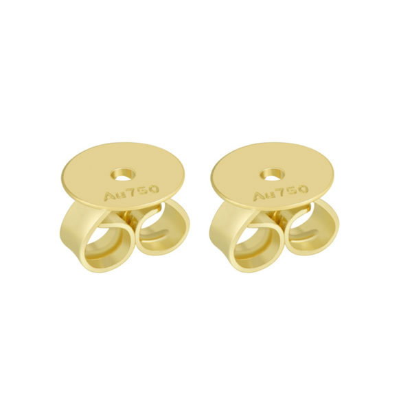 Sinya 18k Gold Earring Plug Finding Back Clasp Au750 Fine Jewelry DIY Accessories High Quality On Sale 1