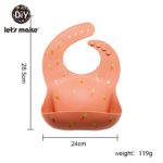 Let'S Make 5PC Newborn Baby Waterproof Stereo Feeding Tableware Bibs Silicone Baby Bibs Robbert For Kids Toddler Feedings 5