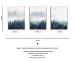 Nordic Fog Forest Birds Landscape Canvas Painting Poster Print Wall Art Picture Living Room Home Office Decor Cuadros 5