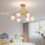 3D Moon Ceiling Chandeliers for Kids Bedroom Decorative Lighting AC 85-260V Creative Cartoon Home Ceiling Chandelier 1