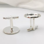 Fit 18mm Round French Cufflinks Blank Settings Silver color Copper Cufflinks Base DIY Jewelry Accessories B20204 5