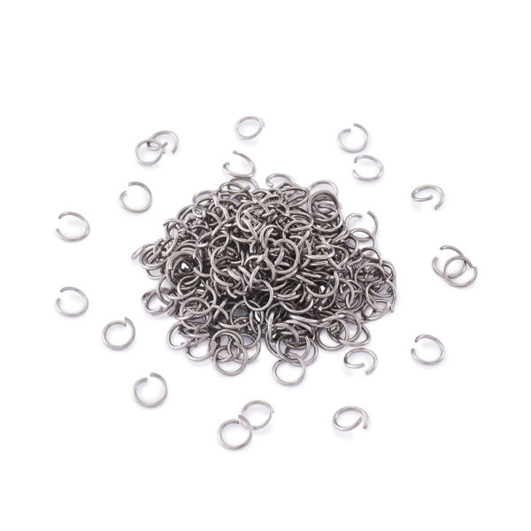 50000pcs 4mm 304 Stainless Steel Open Jump Rings Metal Connectors for DIY Jewelry Making Keychain Accessories 2