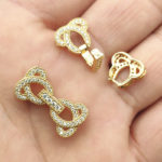 NEW ARRIVAL! 22x12mm 30sets Plating Real Gold Cubic Zirconia Clasps&Hooks Connectors For Handmade Bracelet Parts DIY Accessories 4