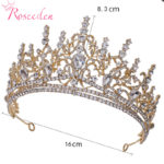 Crystal Queen Big Crown Bridal Tiaras Baroque Rhinestone Pageant Diadem Dubai Weddings Hair Accessories RE4226 6