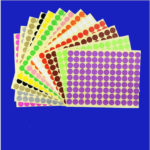 16 sheets Mixed Color Round Paper Sticker Label Self Adhesive Dot Sticker Office School Supplier 4