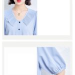 Shirts Women's Summer Casual Puff Sleeve Chiffon Blouse Tops Women's Short Sleeve Top Female Clothing 5