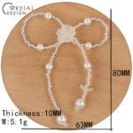 Cordial Design 30Pcs 63*80MM DIY Charms/Jewelry Accessories/Imitation Pearl/Pendant/Bowknot Shape/Jewelry Findings & Components 3